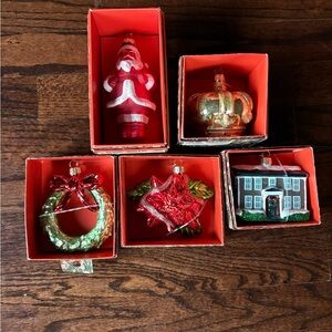 Lot 5 John Derian Ornaments NRFB
